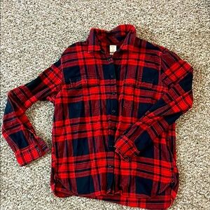GAP Red and Black Plaid Shirt